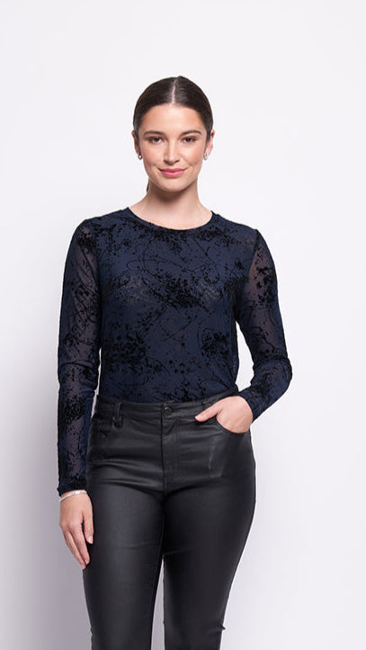 Foil International Velvet Crew Top
