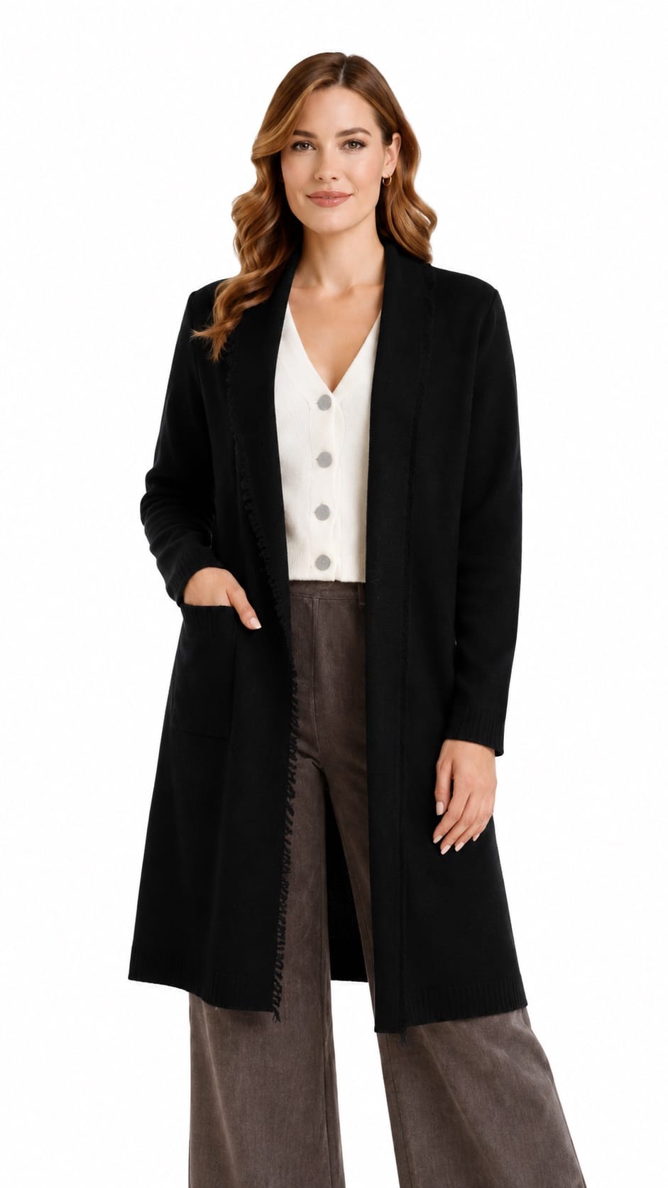 Femme Fatale Cardigans Femme Fatale Long Fringe Cardigan Femme Fatale Long Fringe Cardigan