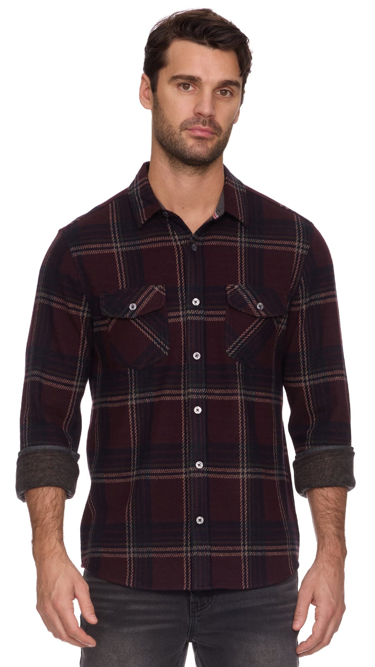 Flag & Anthem Men's Button Downs Flag & Anthem Elba Hero Knit Flannel Flag & Anthem Elba Hero Knit Flannel