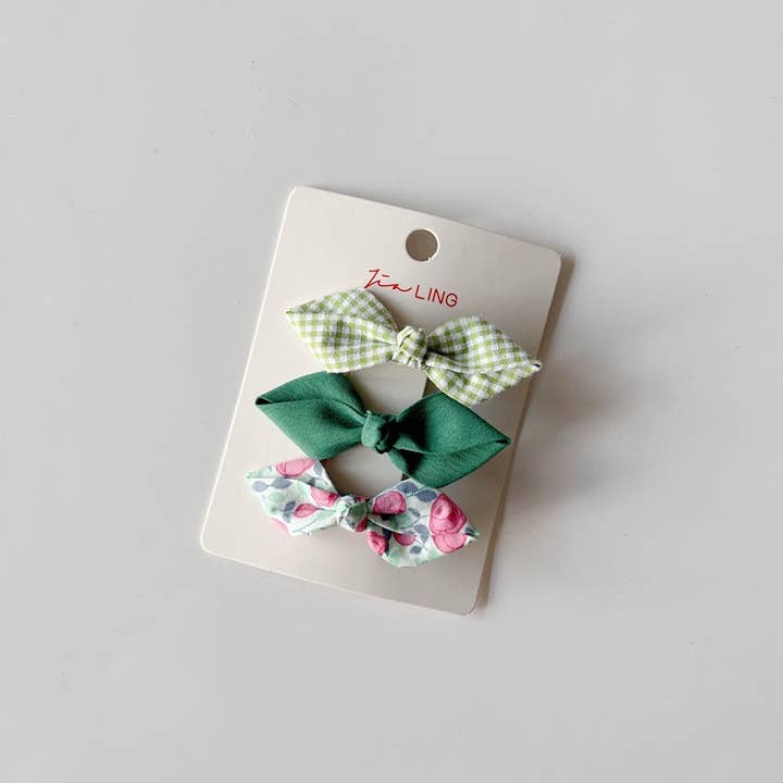The Find Peaks Children's Accessories The Find Peaks Floral Fabric Bow Hair Clips - Multiple Color 64591582 The Find Peaks Floral Fabric Bow Hair Clips - Multiple Color