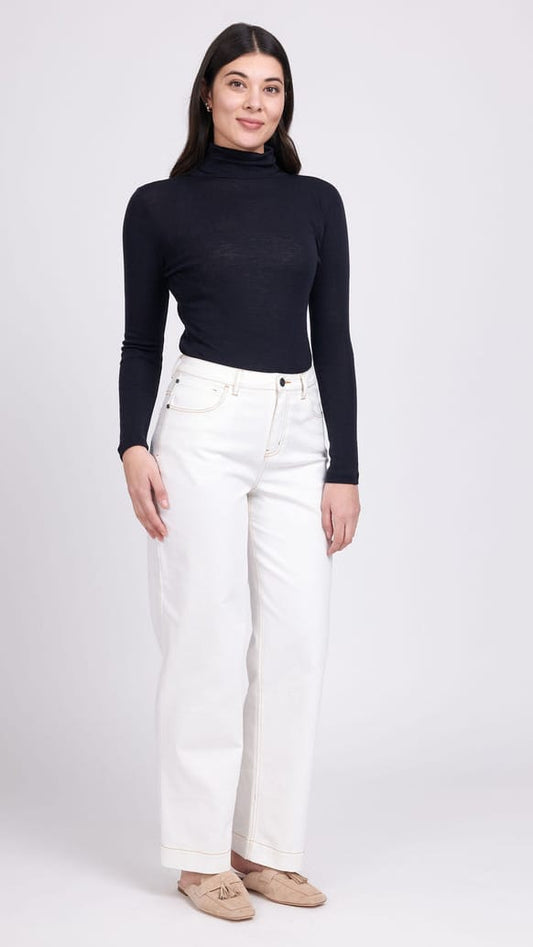 FOIL Tops Foil Fine Merino Polo Neck Top - Multiple Colors Foil Fine Merino Polo Neck Top - Multiple Colors