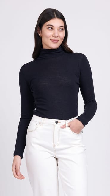 FOIL Tops Foil Fine Merino Polo Neck Top - Multiple Colors 17769182 Foil Fine Merino Polo Neck Top - Multiple Colors