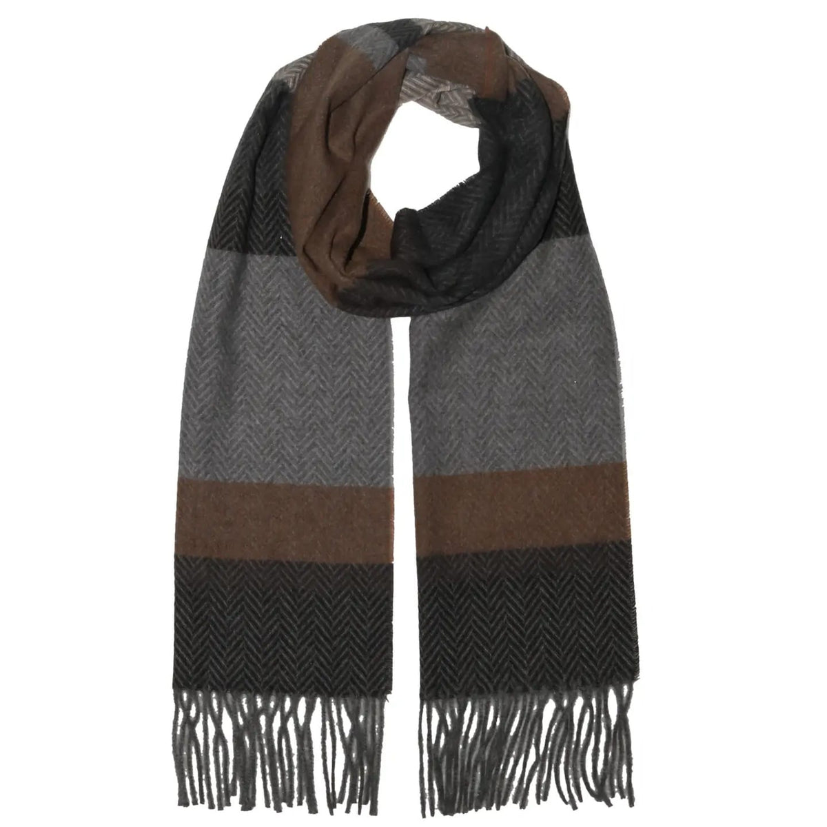 Fraas Scarves Scarves Fraas Cashmink Multi Herringbone Stripe Scarf - Multiple Colors 70164190 Fraas Cashmink Multi Herringbone Stripe Scarf - Multiple Colors