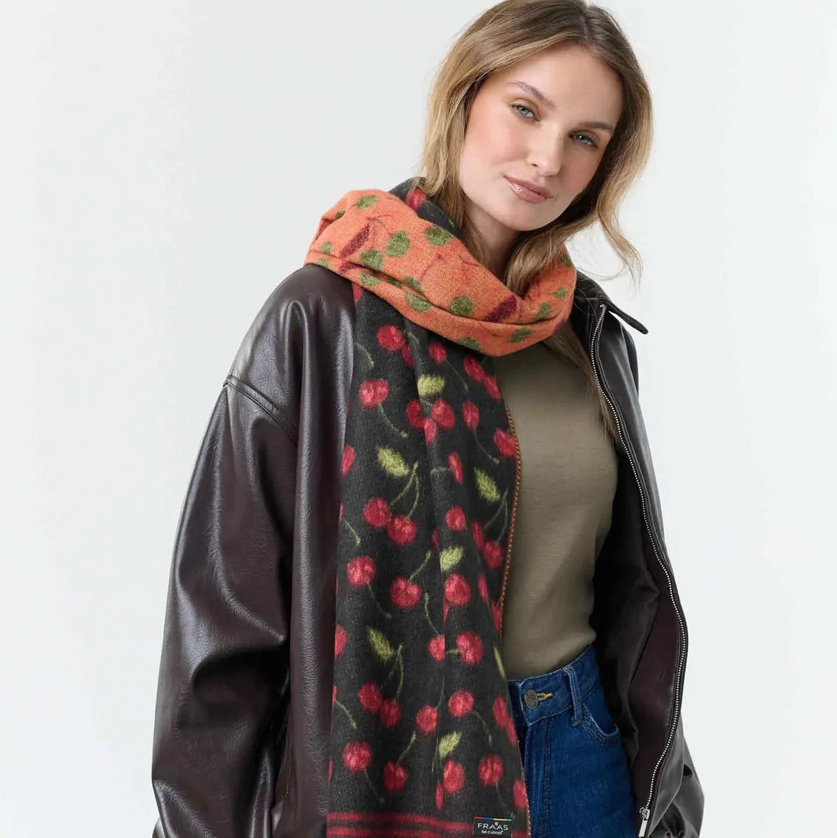 Fraas Scarves Scarves Fraas Cherry Cashmink Scarf 31087838 Fraas Cherry Cashmink Scarf