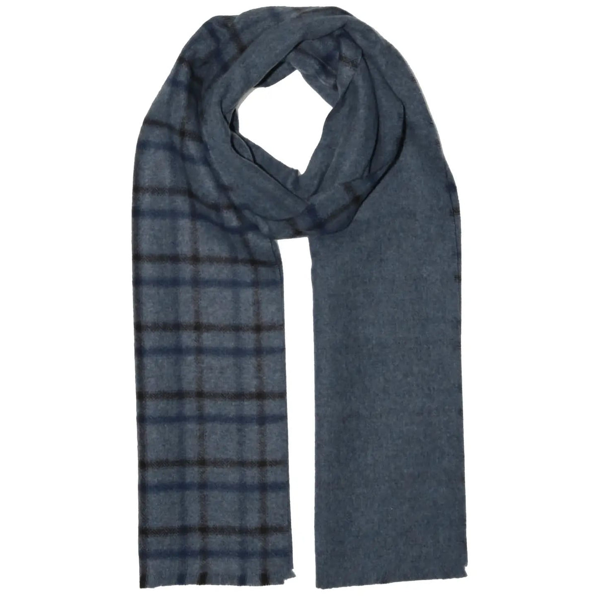 Fraas Scarves Men's Scarves Fraas Reversible Cashmink Window Pane Scarf 70945502 Fraas Reversible Cashmink Window Pane Scarf