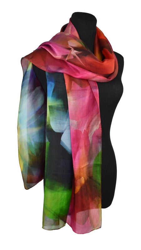 Dupatta Georgette Colorful Silk Scarf