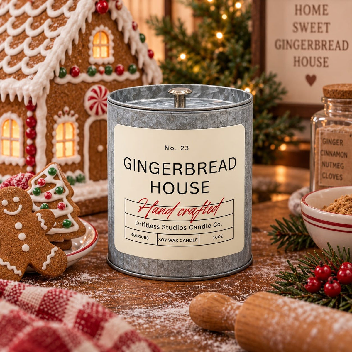 Driftless Studios Candles Gingerbread House Soy Candle Gingerbread House Soy Candle
