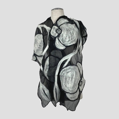 Feltiful Scarves Graphic Blossom Felted Scarf Graphic Blossom Felted Scarf