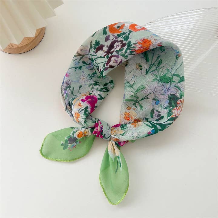 ACCITY Scarves Floral Lightweight Square Head Scarf - Multiple Prints 46420702 Floral Lightweight Square Head Scarf - Multiple Prints