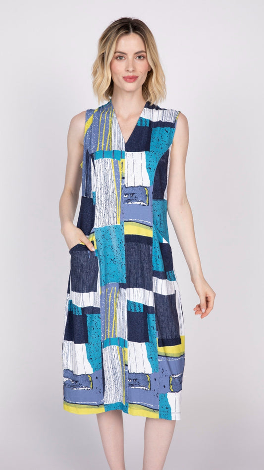 Olivia by Habitat Arthouse Knits Picasso Collage Sleeveless Dress