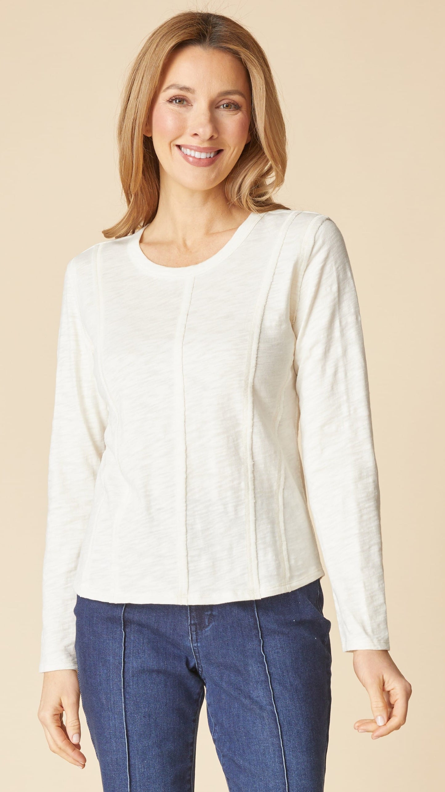 Habitat Tees Habitat Cotton Pebble Princess Seamed Tee - Multiple Colors Habitat Cotton Pebble Princess Seamed Tee - Multiple Colors