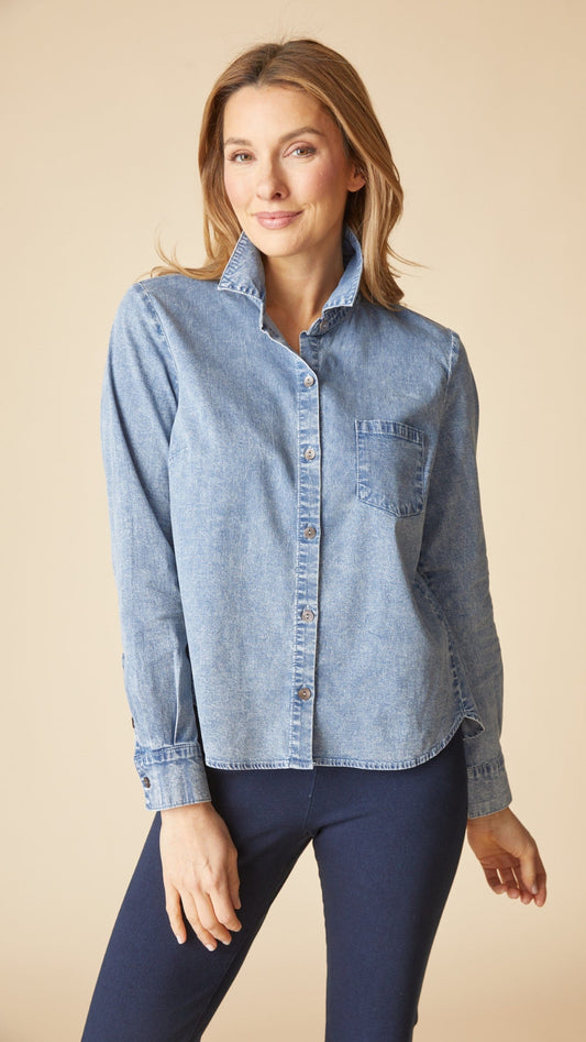 Habitat Tops Habitat Perfect Travel Shaped Hem Shirt - Multiple Colors Habitat Perfect Travel Shaped Hem Shirt - Multiple Colors