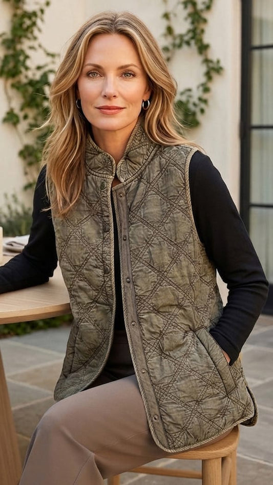 Habitat Vests Habitat Washed Quilted Windjammer Vest - Multiple Colors 00998110 Habitat Washed Quilted Windjammer Vest - Multiple Colors