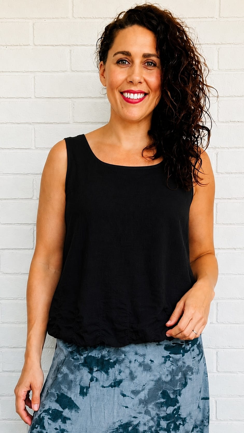 Heartstrings Tanks Heartstrings by Kleen Sheer Tank w/Ruffle - Multiple Colors 84456414 Heartstrings by Kleen Sheer Tank w/Ruffle - Multiple Colors