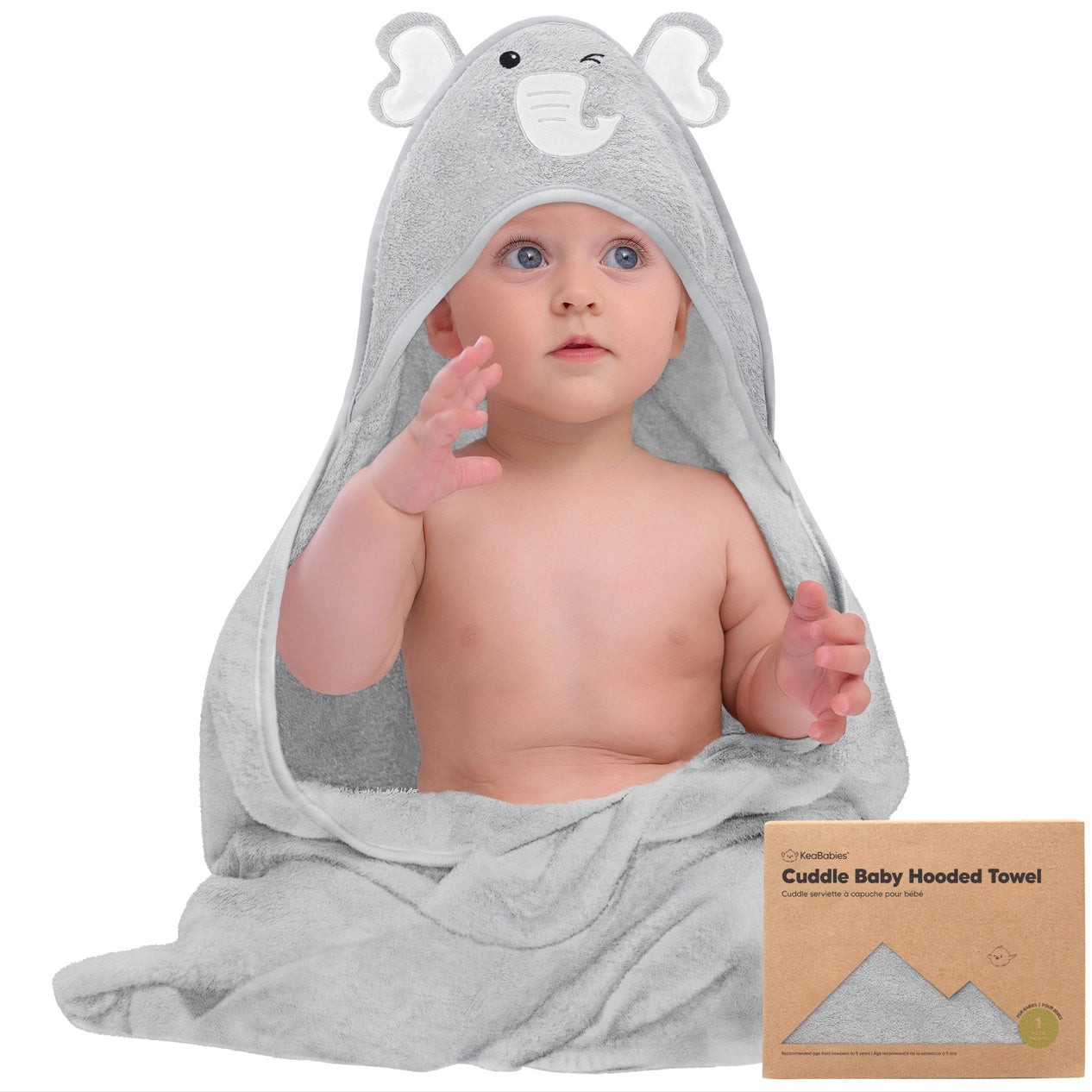 KeaBabies Cuddle Animals Hooded Towel - Multiple Prints