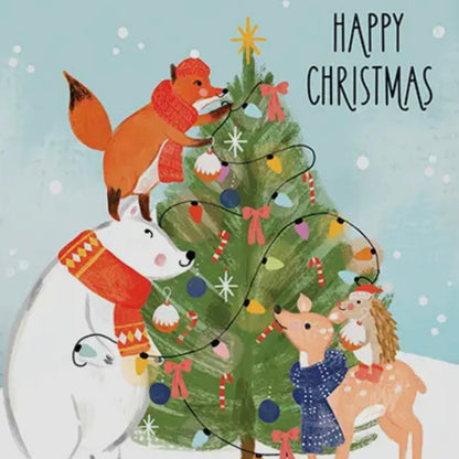 Gina B Designs Critter Christmas Tree Greeting Card
