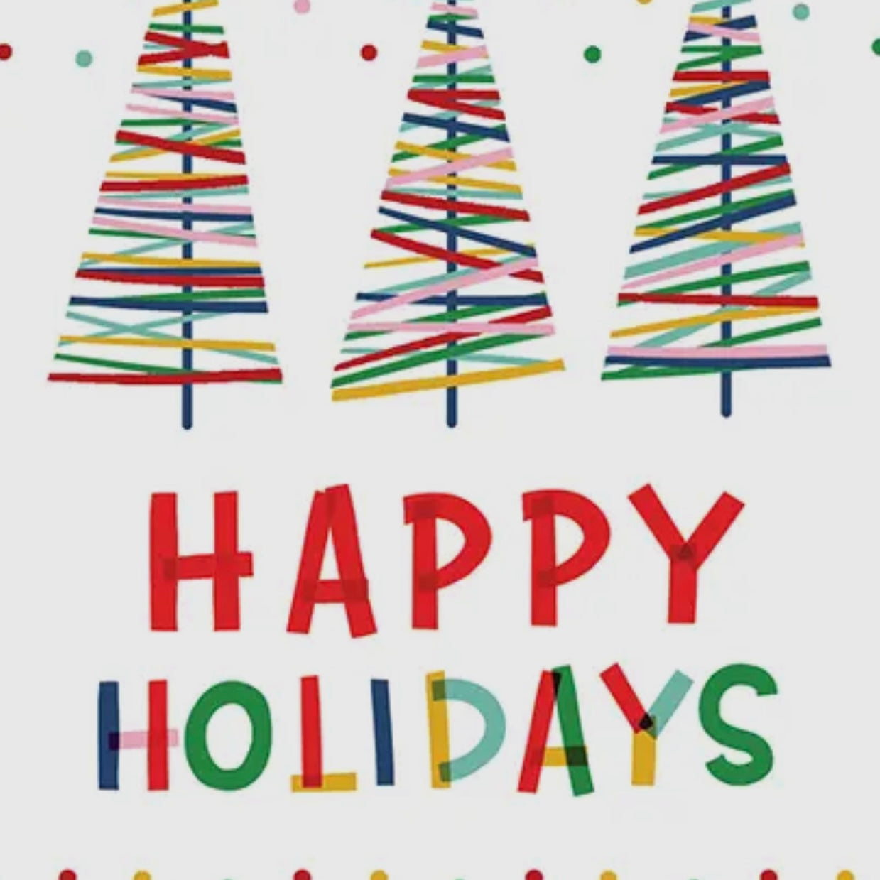 Gina B Designs Stripe Holiday Trees Greeting Card