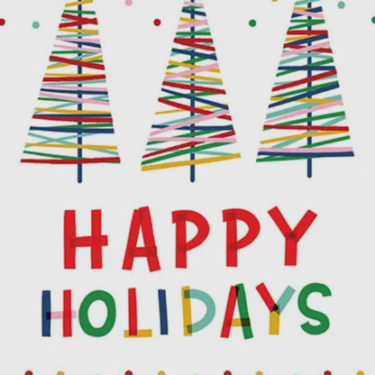 Gina B Designs Stripe Holiday Trees Greeting Card