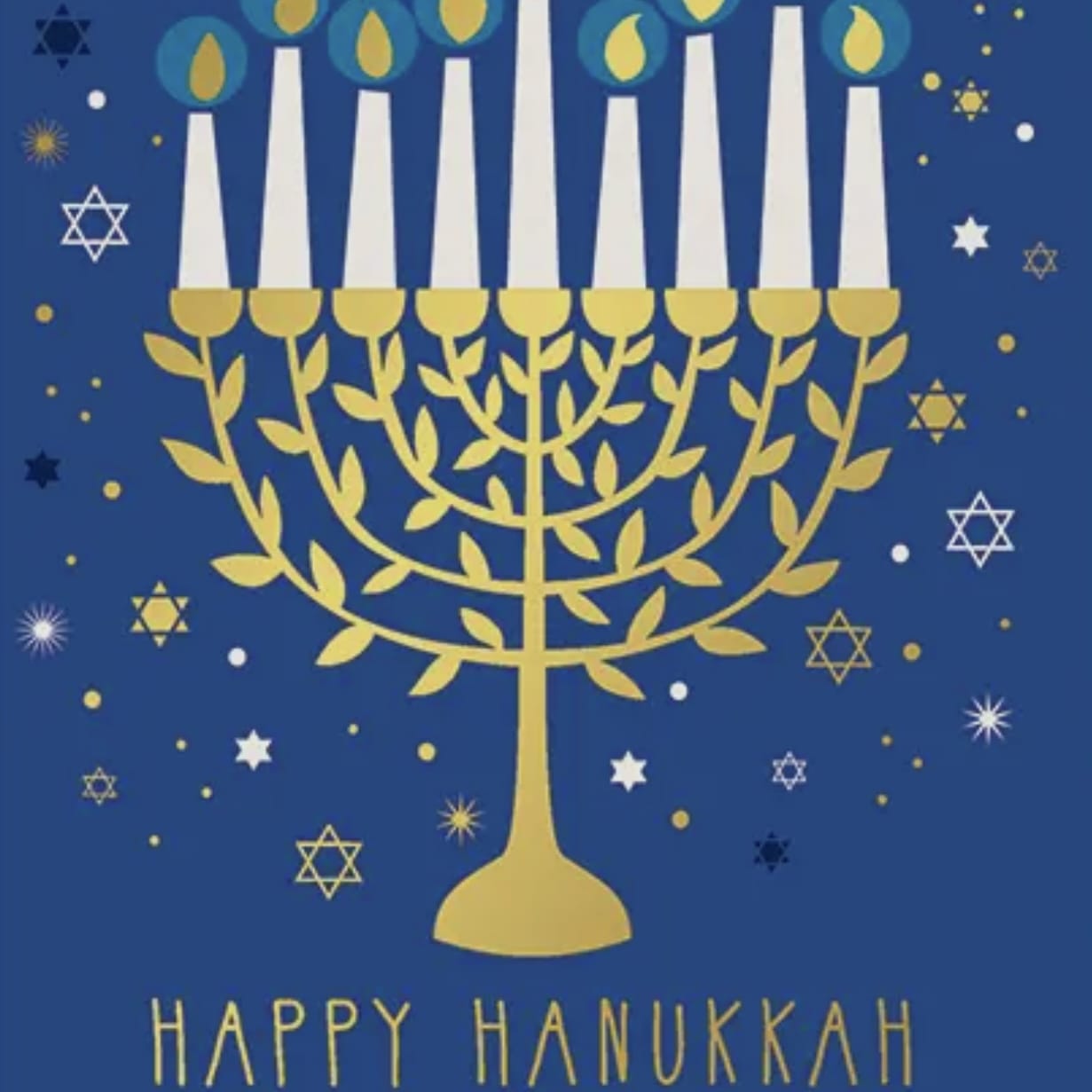 Gina B Designs Cards Gina B Designs Gold Menorah Greeting Card 00960478 Gina B Designs Gold Menorah Greeting Card