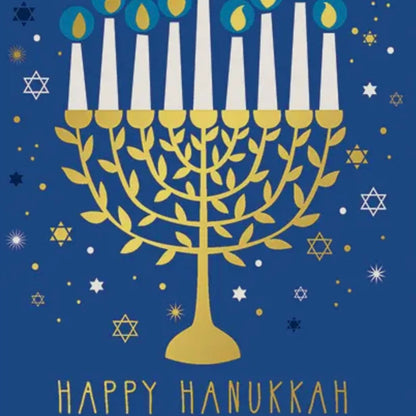 Gina B Designs Cards Gina B Designs Gold Menorah Greeting Card 00960478 Gina B Designs Gold Menorah Greeting Card
