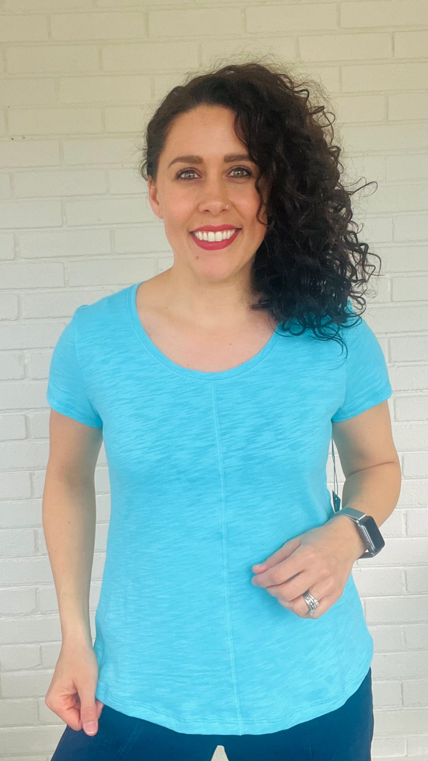 Habitat Cotton Pebble Coverstitch Cap Sleeve Tee - Multiple Colors