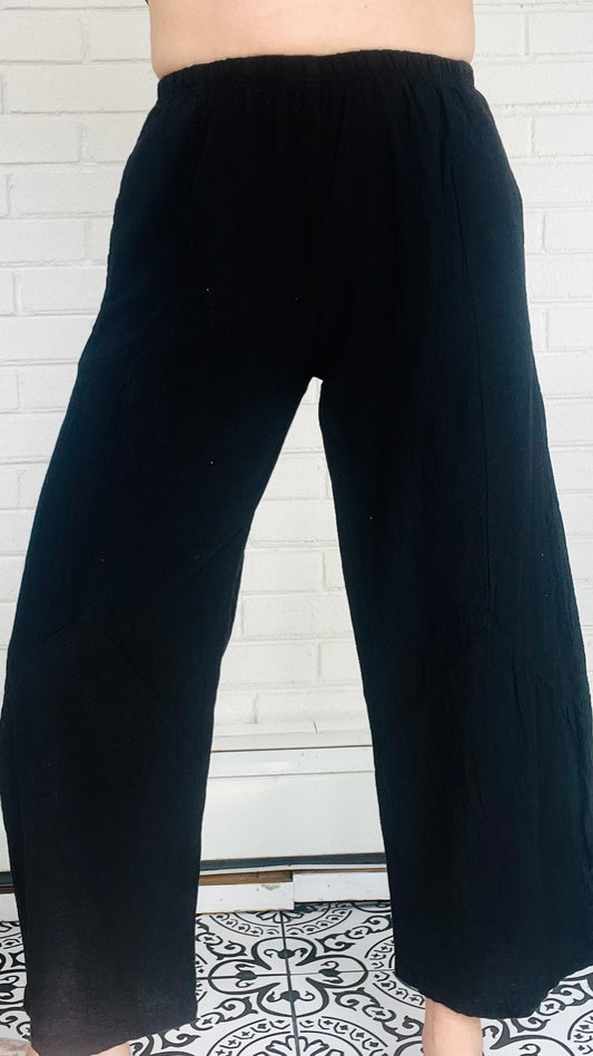 Cut Loose Crosshatch Barrel Crop Pant