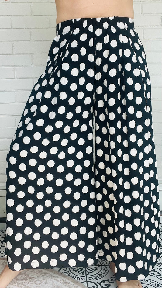Umgee Polka Dot Wide Leg Pant
