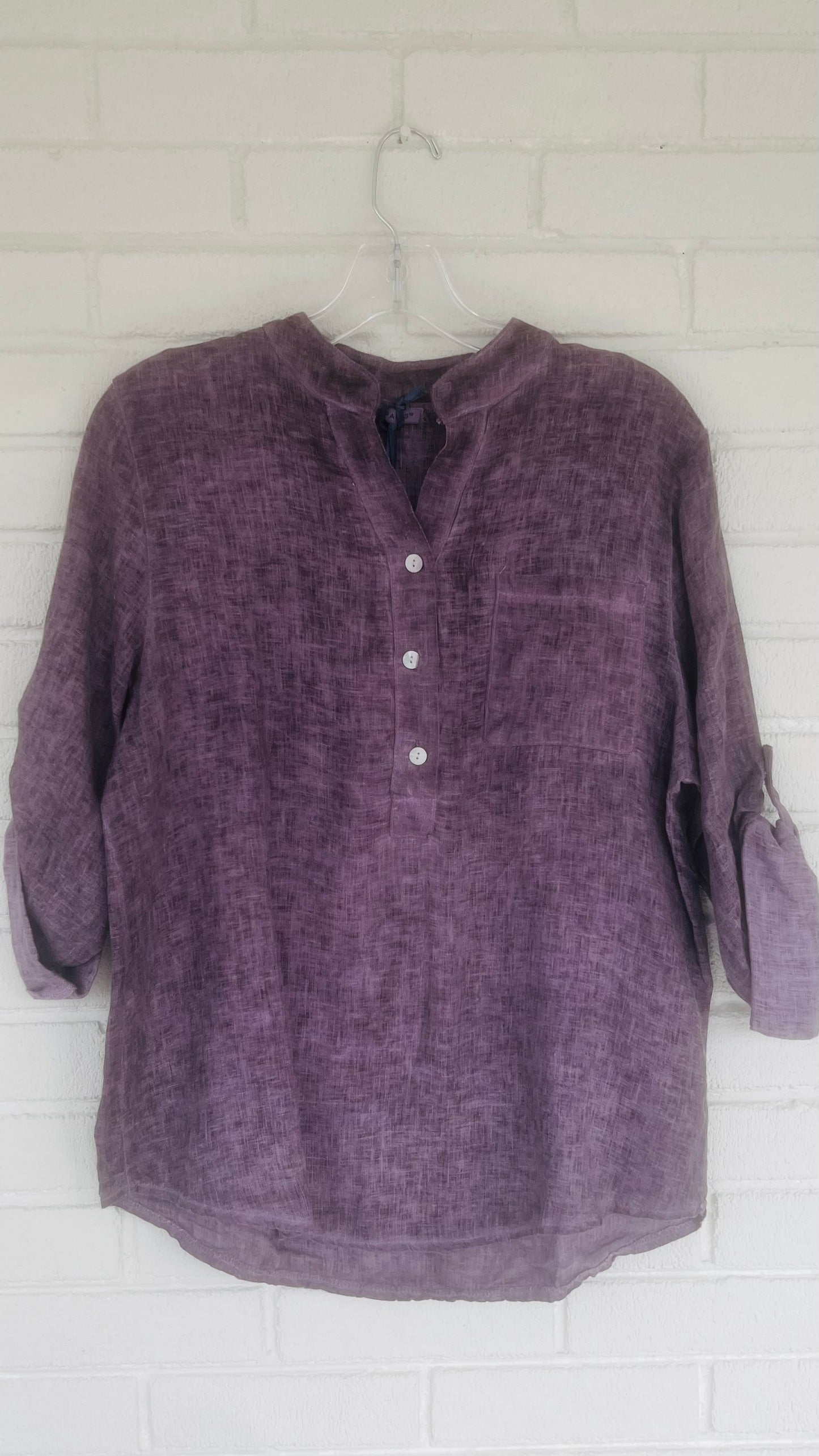 Tempo Paris Linen 3 Button Tunic - Multiple Colors
