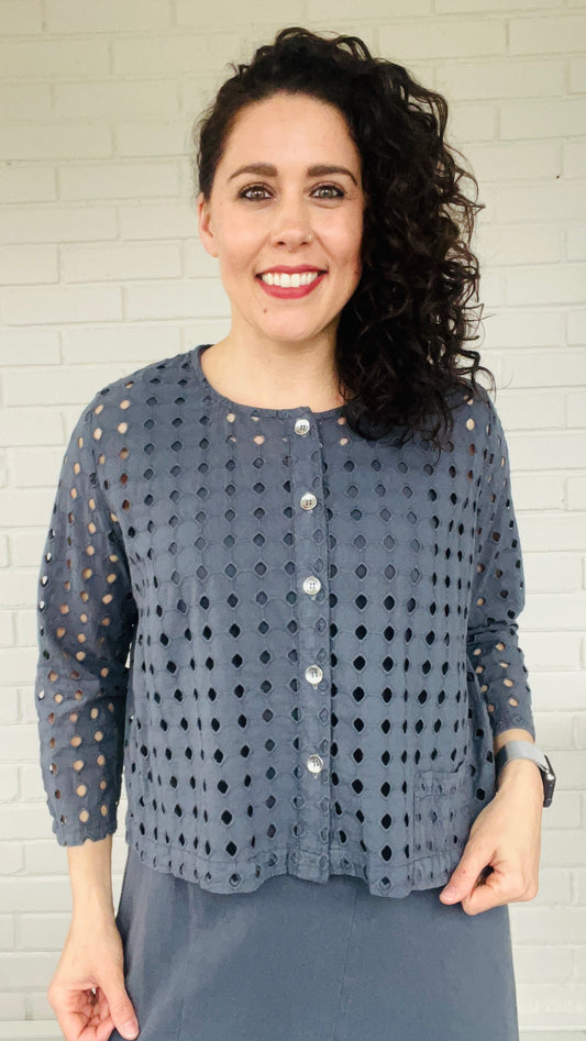 Fenini Eyelet Cardigan