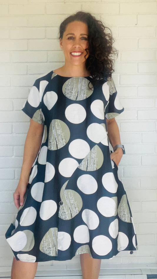 Shana Apparel Button Detailed Dress