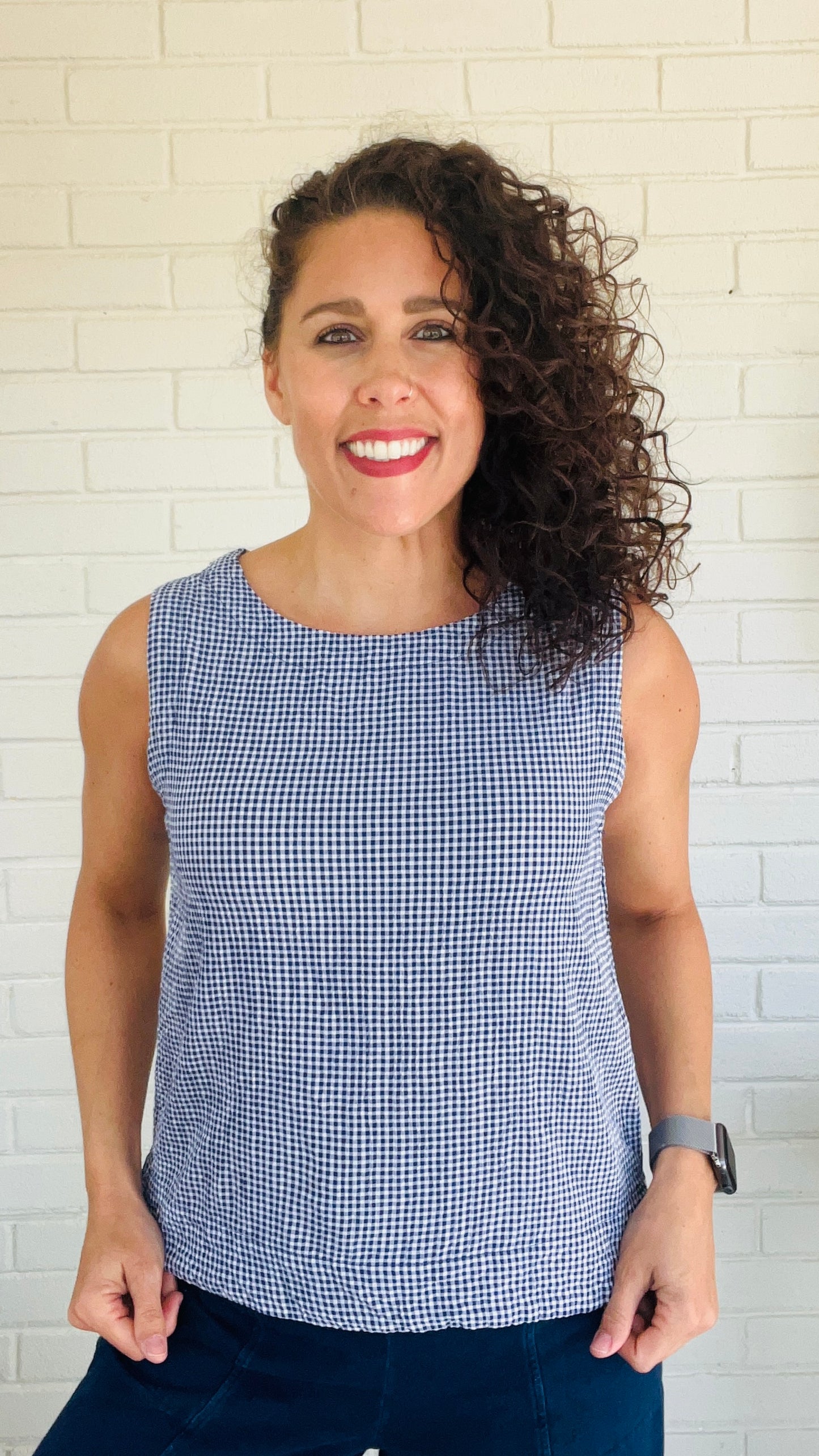 Cut Loose Crinkle Check Wide Facing Shell - Multiple Colors