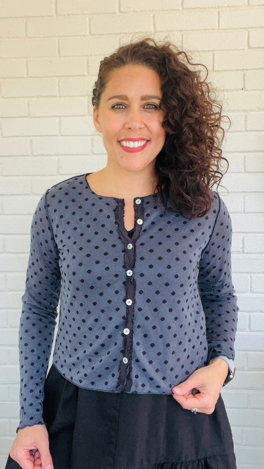 Cut Loose Dot Crop Cardigan