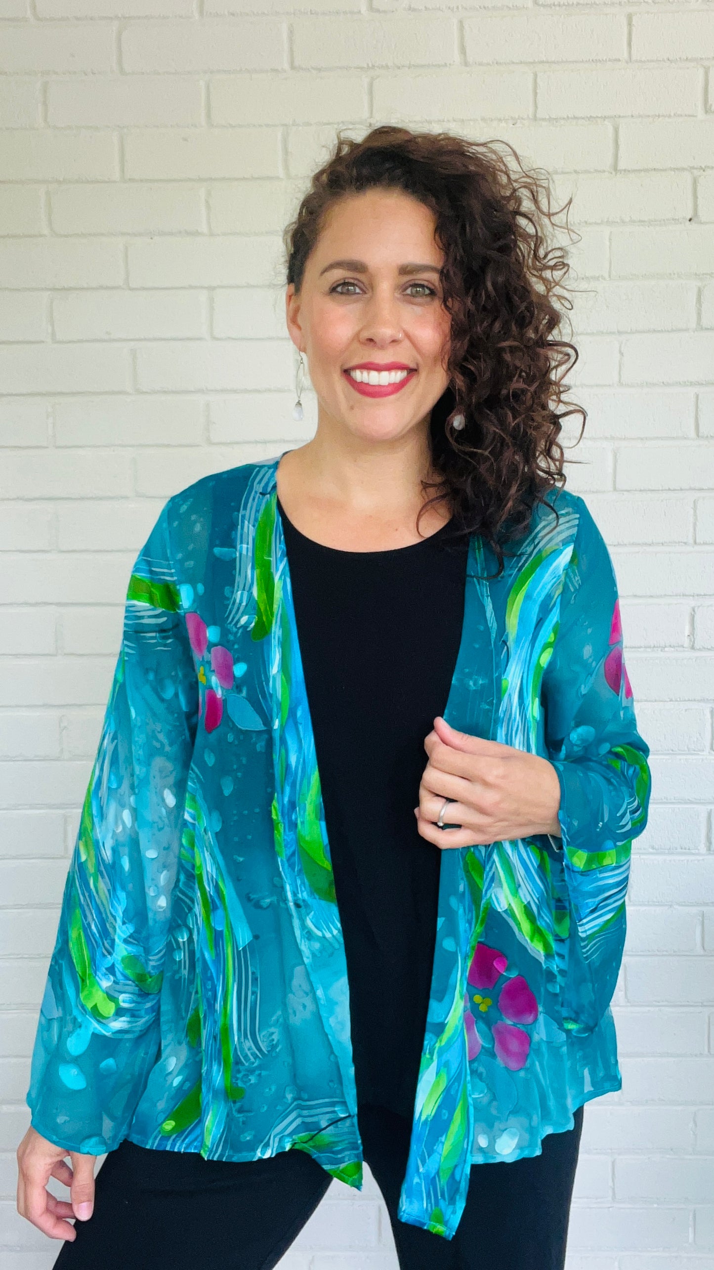 Ammpoure Short Open Jacket - Multiple Prints