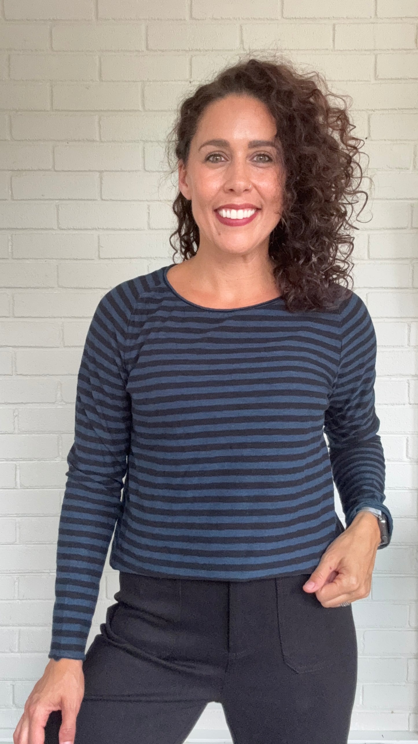 Cut Loose Black Stripe Sporty Top - Multiple Colors