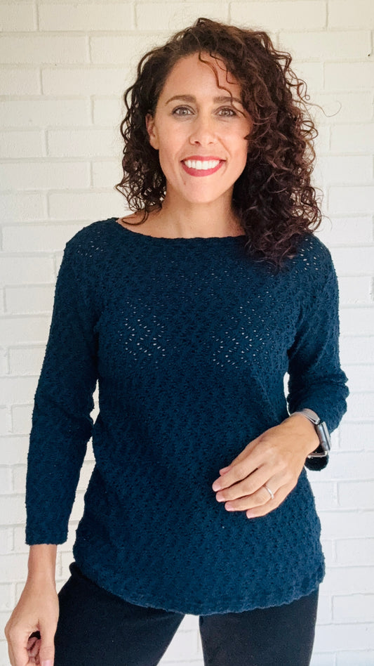 Cut Loose Crochet Boatneck Tee - Multiple Colors