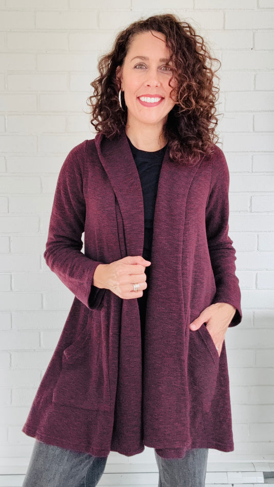 Cut Loose Crimped Swing Coat