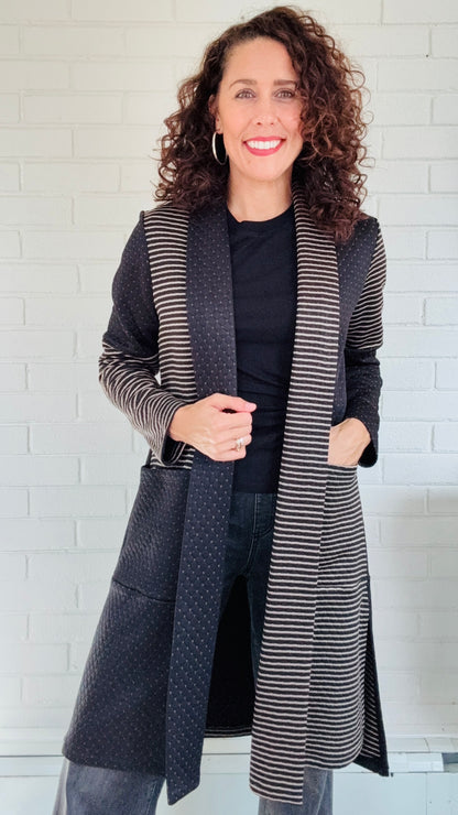 Pure Essence Stripe Open Jacket