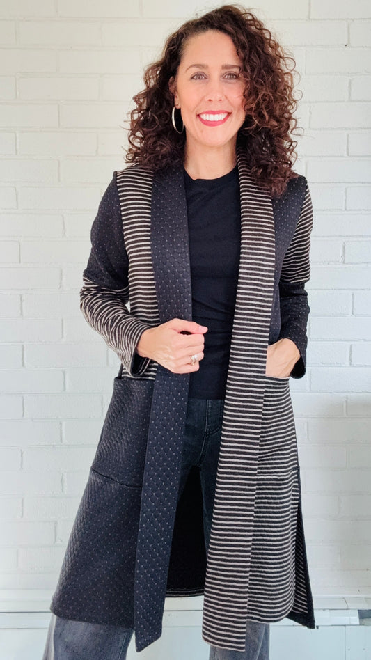 Pure Essence Stripe Open Jacket