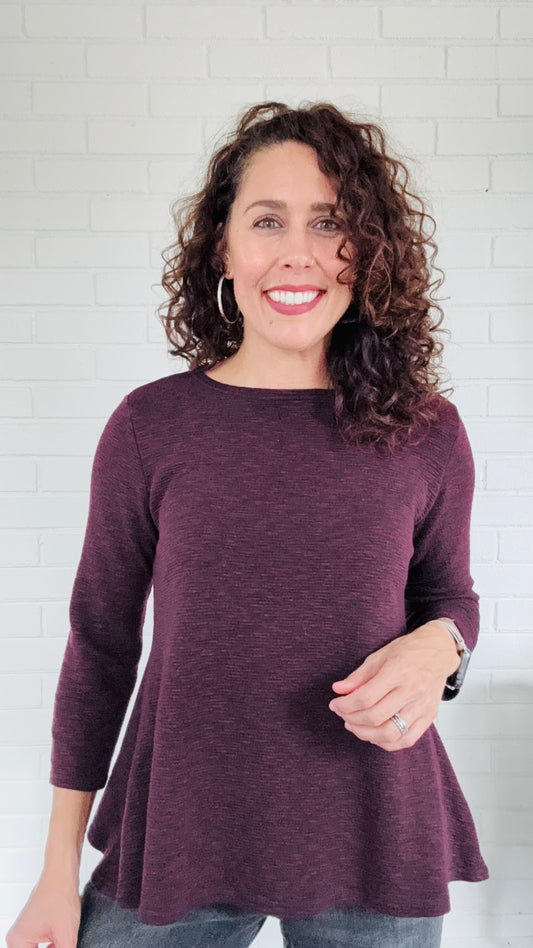 Cut Loose Crimped A-Line Boatneck Top - Multiple Colors