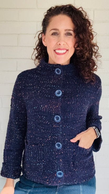 Habitat Confetti Funnel Neck Cardi - Multiple Colors