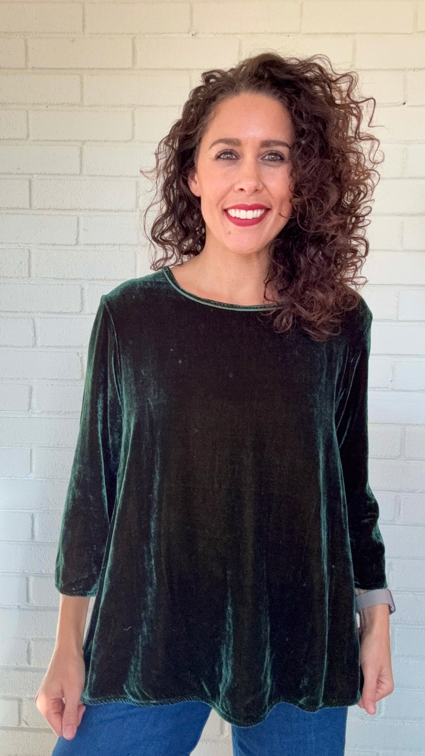 Cut Loose Silk Velvet A-Line Top - Multiple Colors