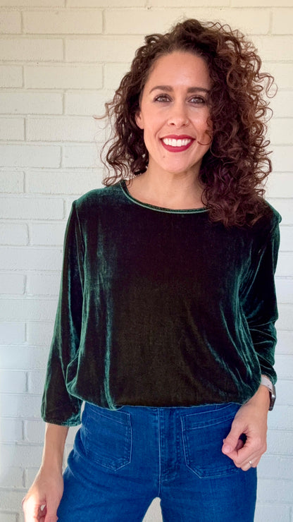 Cut Loose Silk Velvet A-Line Top - Multiple Colors