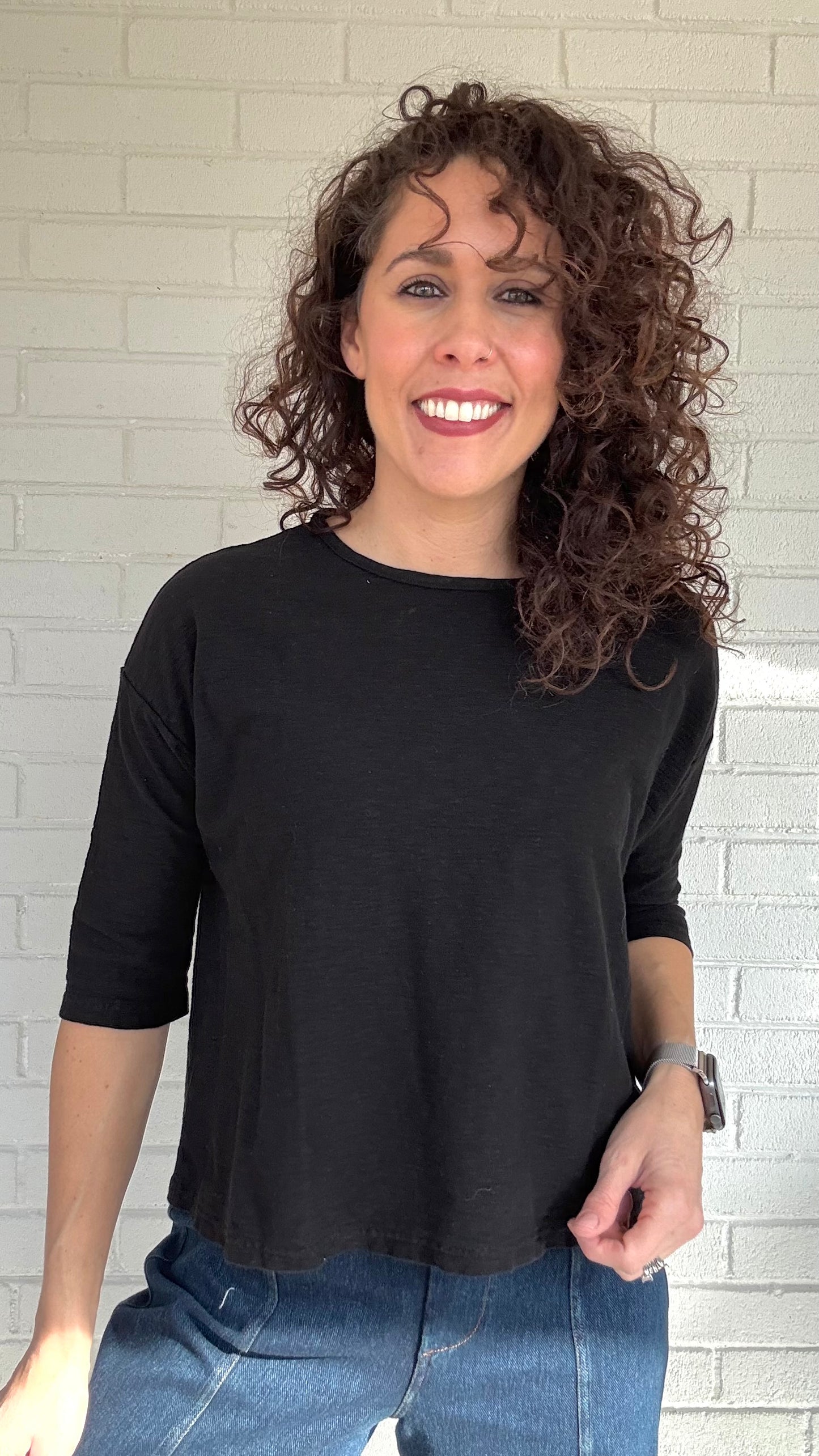 Cut Loose Cotton/Linen Drop Shoulder Tee - Multiple Colors