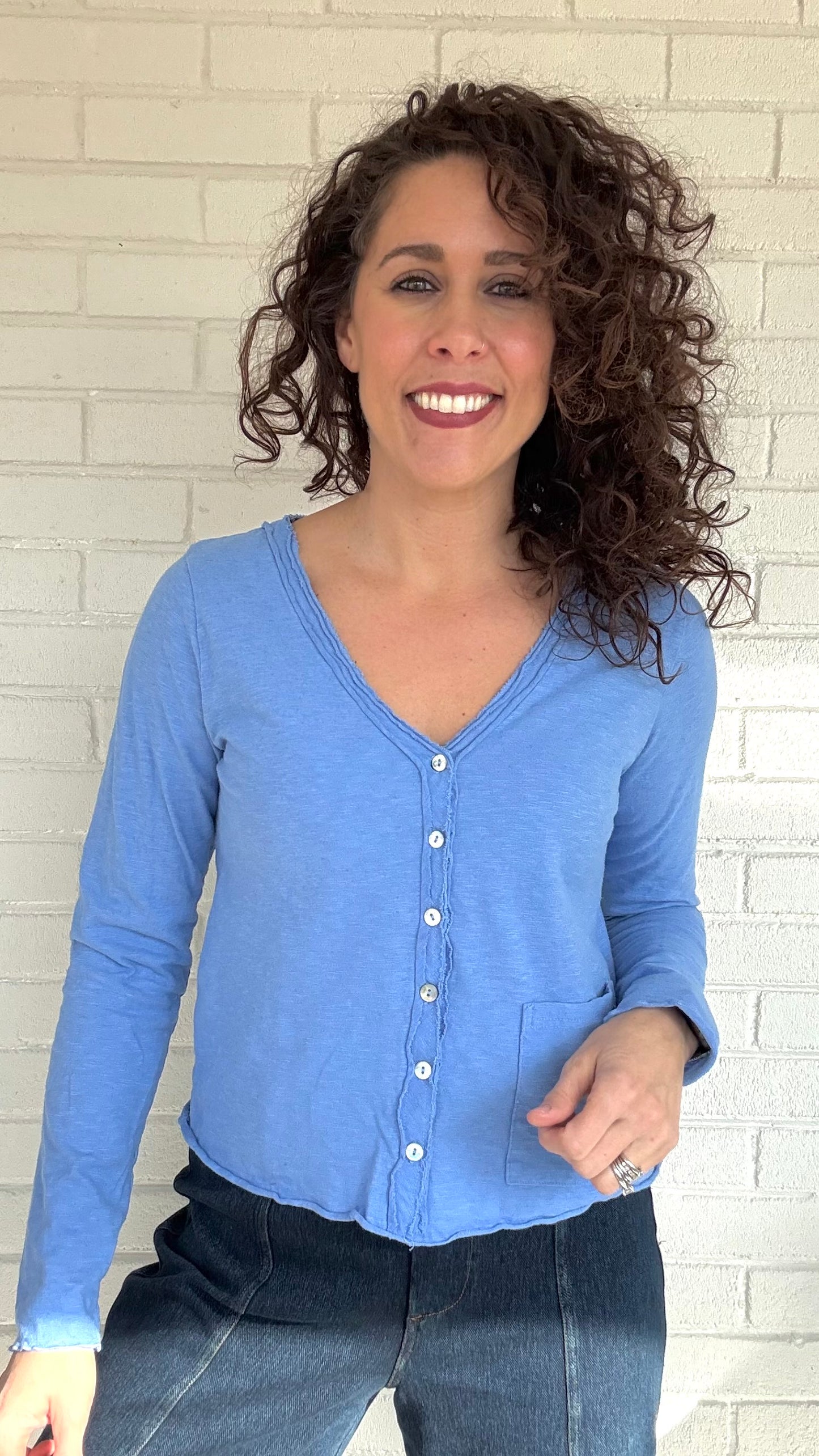 Cut Loose Cotton/Linen Crop Pocket Cardigan - Multiple Colors