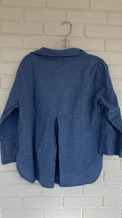 Cut Loose Crosshatch Crop Easy Shirt - Multiple Colors