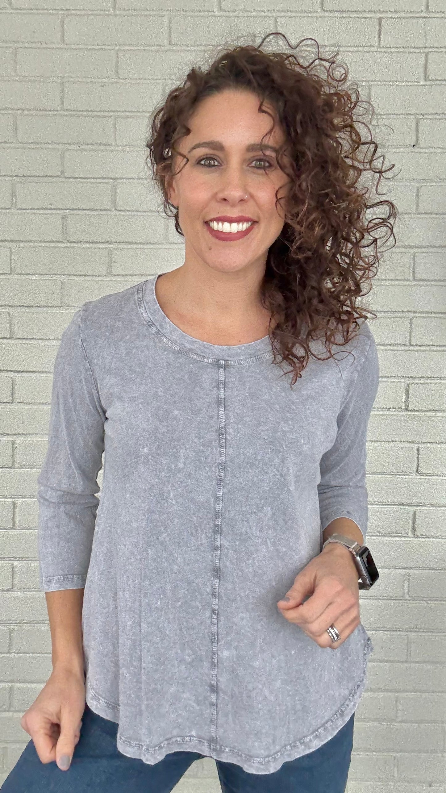 Cotton Lani 3/4 Sleeve Swing Tee - Multiple Colors