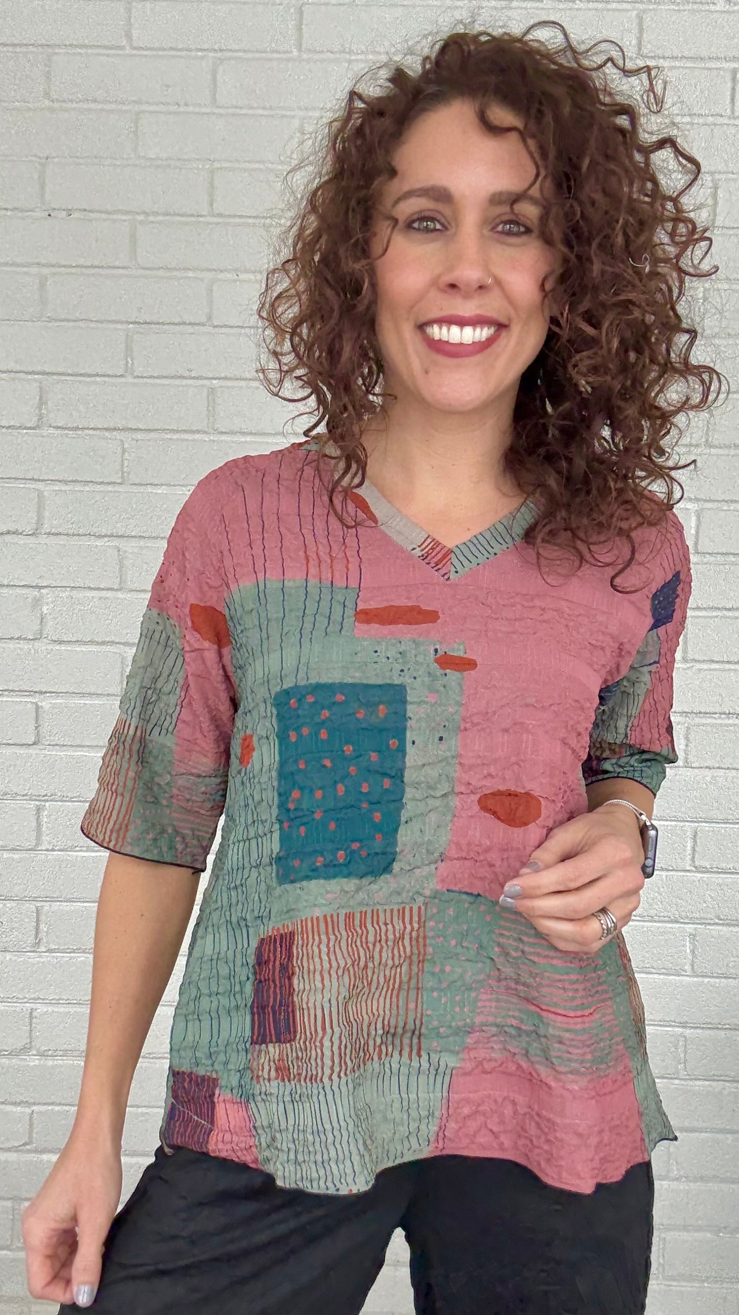 3 Potato V-Neck Tee - Multiple Prints