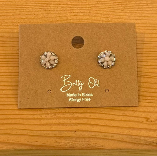 Betty Oh Jewelry Earrings Betty Oh Flower Halo Post Earrings 35801822 Betty Oh Flower Halo Post Earrings