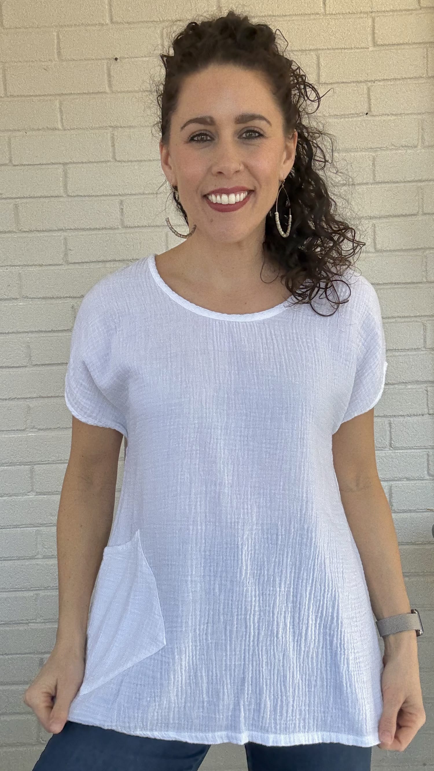 Cotton Lani Tees Cotton Lani Cotton Gauze Mineral Wash Cap Sleeve Top - Multiple Colors 55866846 Cotton Lani Cotton Gauze Mineral Wash Cap Sleeve Top - Multiple Colors