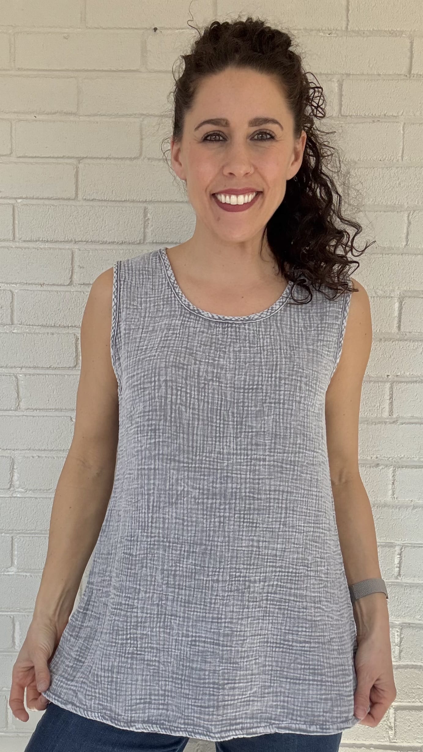 Cotton Lani Tanks Cotton Lani Mineral Wash Gauze Tank - Multiple Colors 51833566 Cotton Lani Mineral Wash Gauze Tank - Multiple Colors